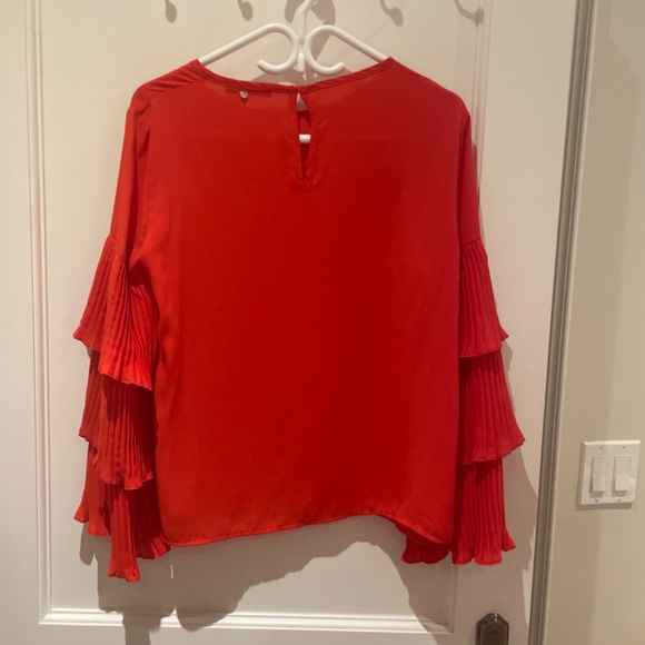 Georgia & Johns top with pleated ruffled sleeves🏯 - Picture 4 of 7